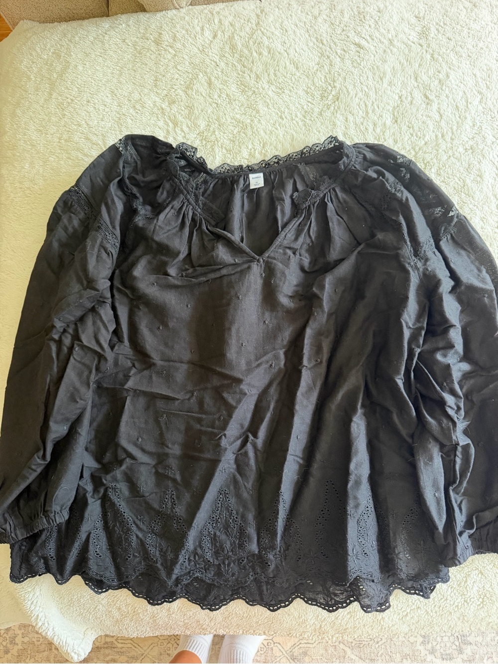 Black Women's Peasant Blouse - Brand Old Navy